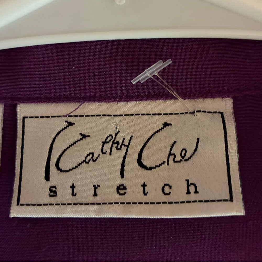 Purple Cathy Che Stretch Top Size 12 - Picture 8 of 9